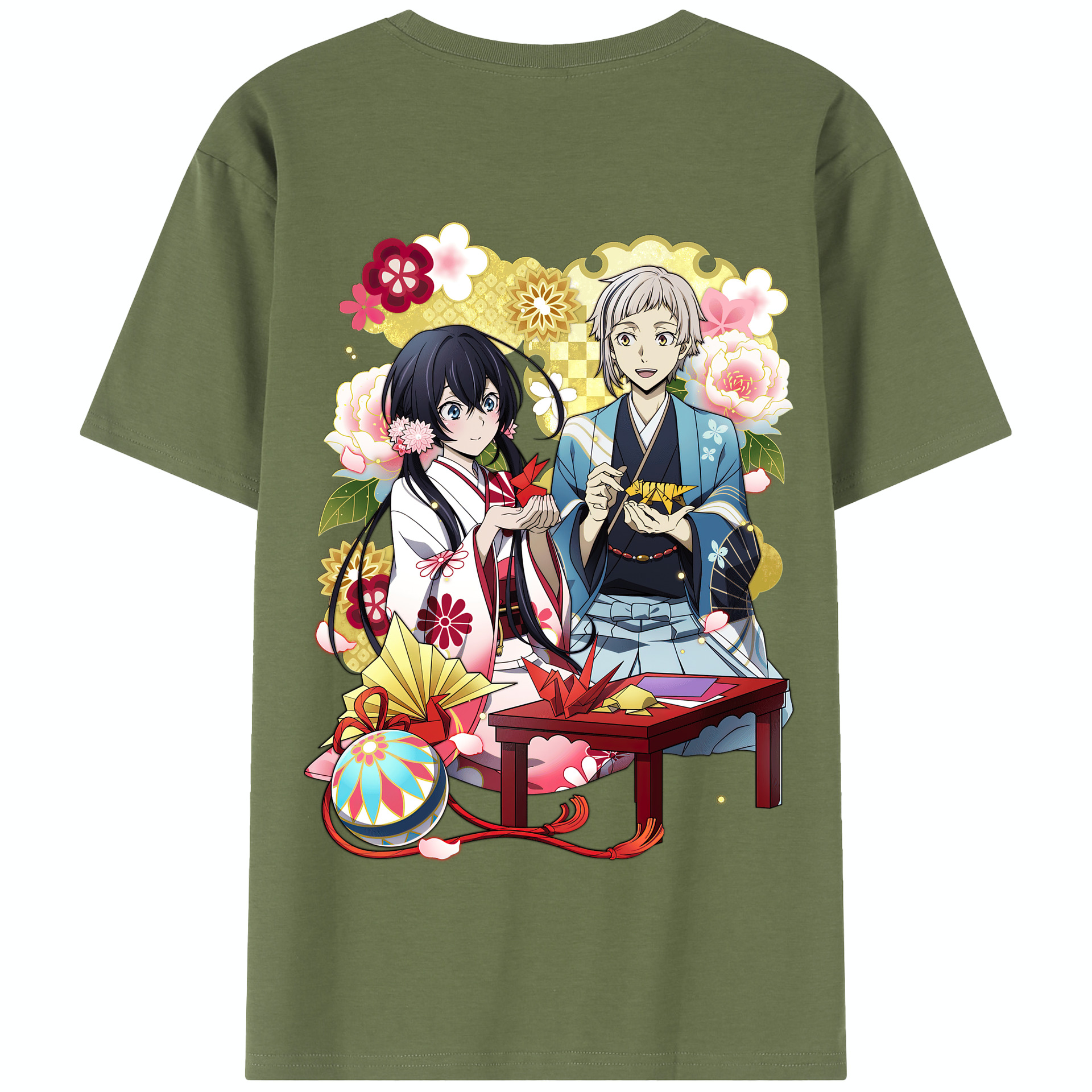 （画像用） 文豪ストレイドッグス Bungo Stray Dogs 綿100％半袖Tシャツ（背面プリント）